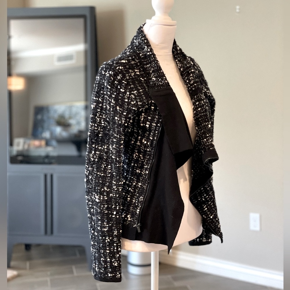 BCBG Small Black Tweed Jacket
